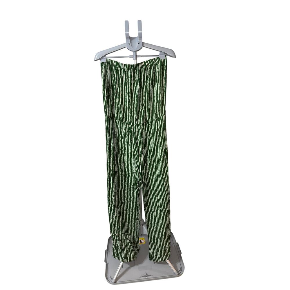Green and white striped Strapless Women's Size 1X